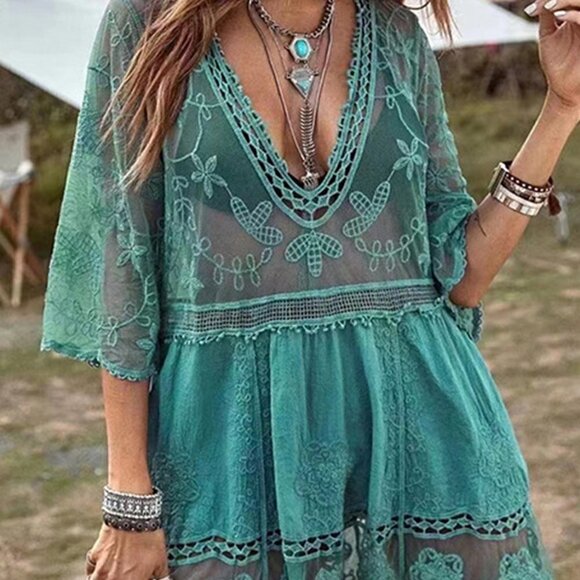 Lace detail Cover Up NWT - Picture 2 of 3